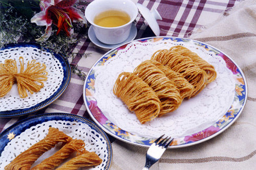 6969淮安茶馓始于明清,盛于乾隆,选用上白精面,芝麻油,细盐或绵